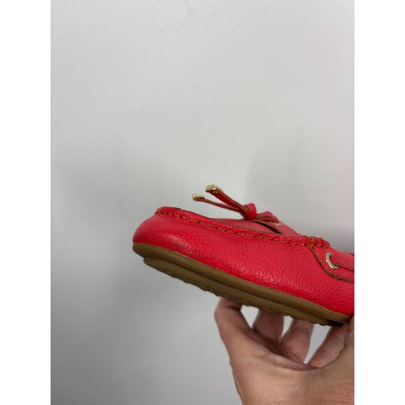 Talbots Easton Red Leather Tassel Driving Moccasin Loafer Shoe Sz 9 - Picture 7 of 13